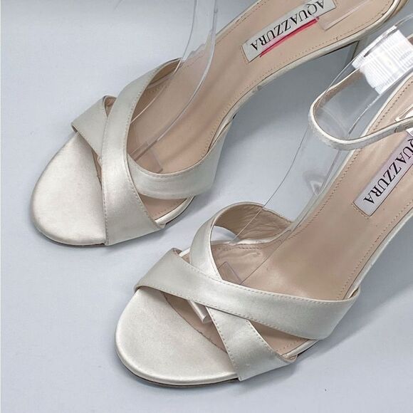 Aquazzura So Divine 85MM Satin Sandals size 37.5 - Picture 5 of 13